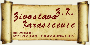 Živoslava Karašićević vizit kartica